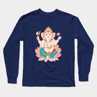 Ganesha is the Indian god of wealth and abundance. Long Sleeve T-Shirt